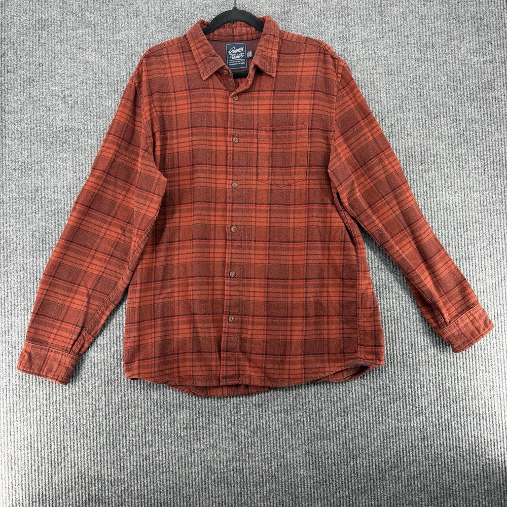 Grayers Flannel Shirt Mens XL Red Plaid Heritage Cotton Button Up